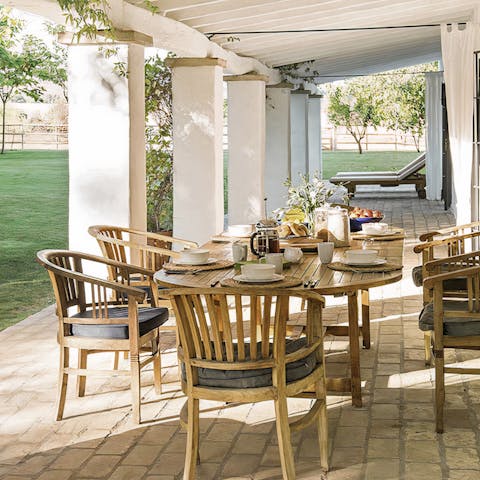 Savour delicious Spanish meals served on the terrace