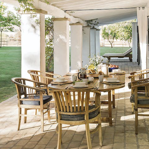 Savour delicious Spanish meals served on the terrace