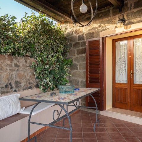 Enjoy a morning coffee or evening cocktail alfresco