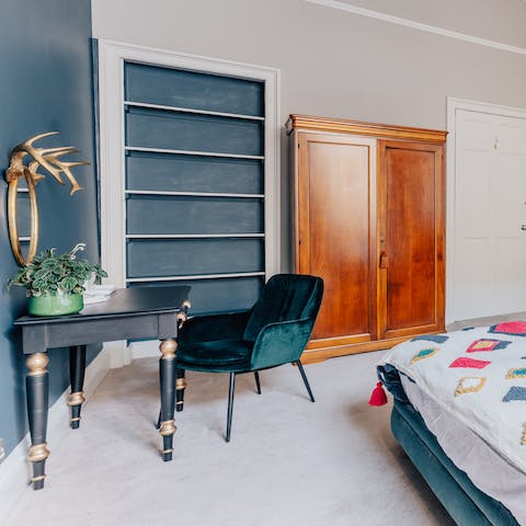 Catch up on work at the third bedroom's desk space