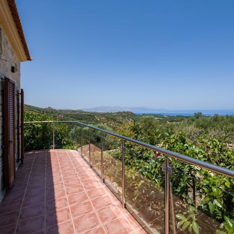 Admire the wide-sweeping vistas from the terrace