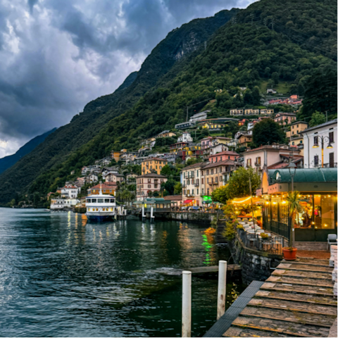 Experience authentic Italian life in the pretty town of Argegno