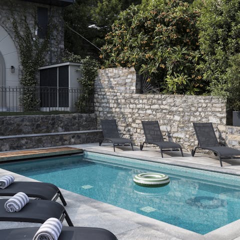 Take a refreshing dip in the private pool