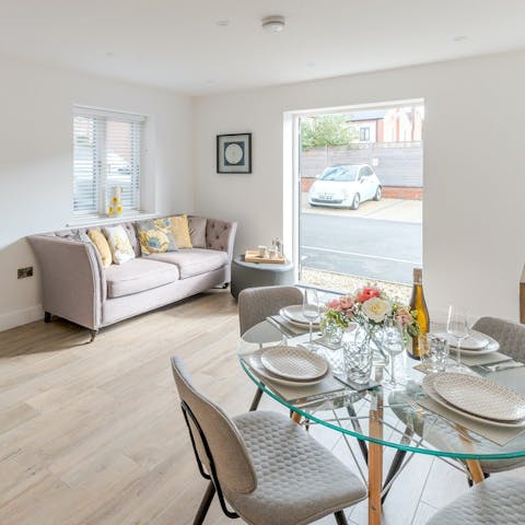 Savour cosy evenings at home or head to a local restaurant