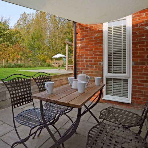 Sit out in the peaceful garden with your breakfast and a cup of tea