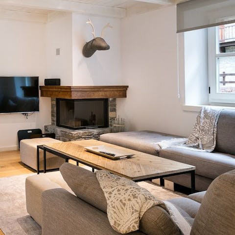 Light the fire and curl up on the sofa for a movie night