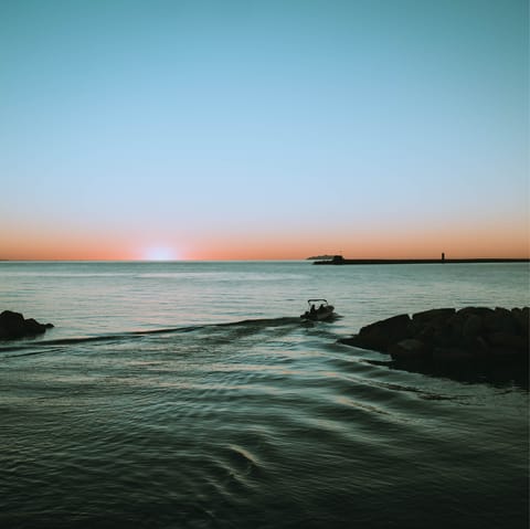 Head to the nearby coastline and enjoy stunning sunsets