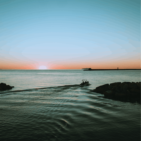 Head to the nearby coastline and enjoy stunning sunsets