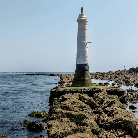 Take a stroll along the Devon coast and pay a visit to Shaldon's famous lighthouse