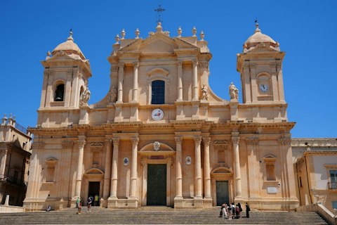 Explore Noto's UNESCO-listed Baroque cathedral, a short drive from the villa