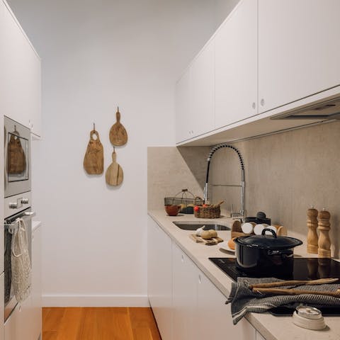 Try your hand at cooking up some delicious bacalhau à brás in the kitchen