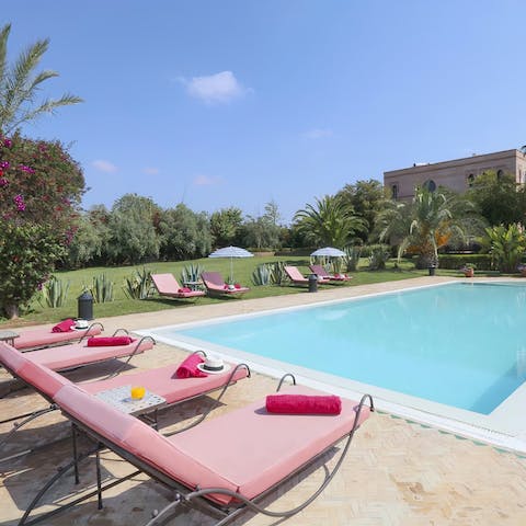 Relax and unwind by your inviting private pool