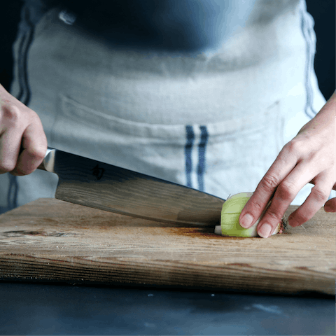Have your host arrange for the private chef to cook dinner with the vegetables from your own garden