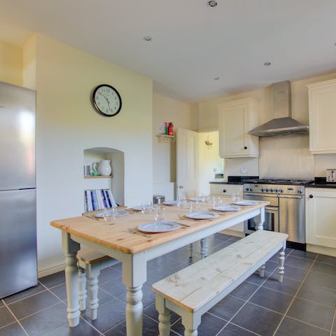 Come together for a spot of afternoon tea in the bright kitchen