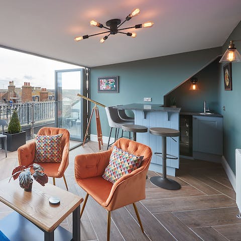 Sip an evening drink at the bar area