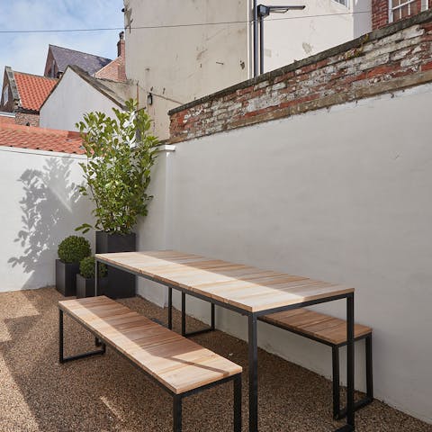 Dine alfresco on warm days