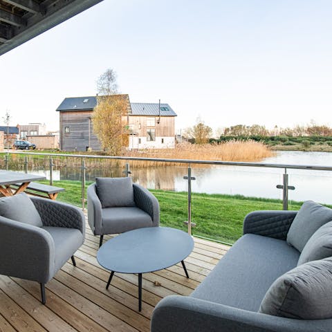 Enjoy the views while relaxing with drinks on the terrace