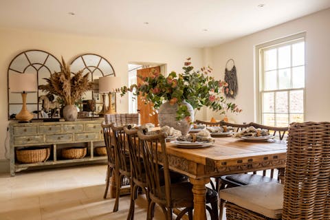 Gather for delicious meals around the table or head to a local pub