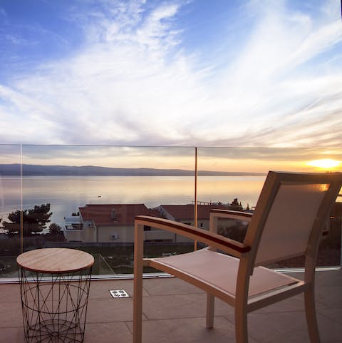 The balcony is the best place to catch the sunset