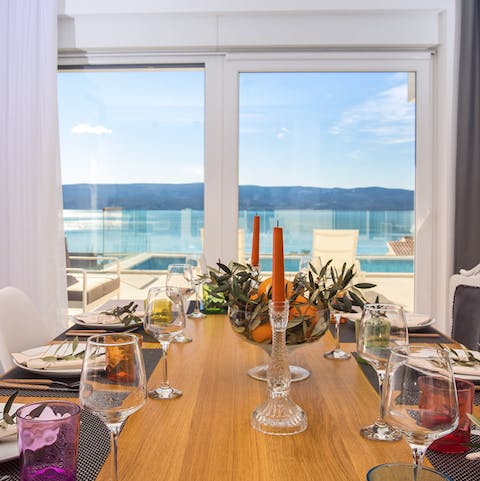 Family dinners are even more special with this view