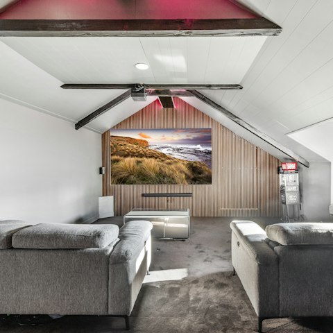 Grab the popcorn and enjoy a movie night in the cinema room
