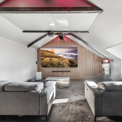 Grab the popcorn and enjoy a movie night in the cinema room