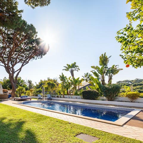 Take a refreshing dip in the private pool