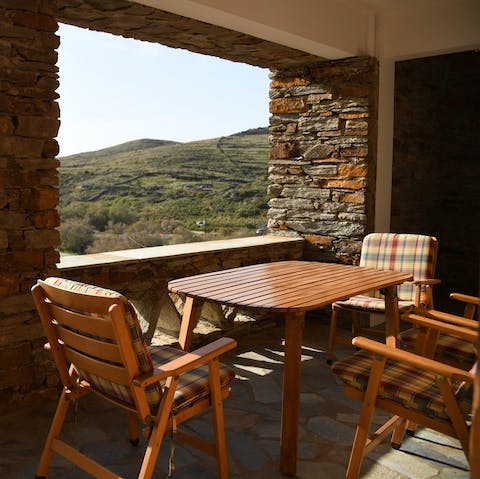 Drink up morning coffees and sunshine from here