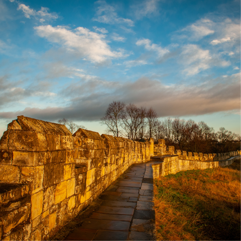 Visit the remain's of York's City Walls, less than a fifteen-minute walk from your doorstep