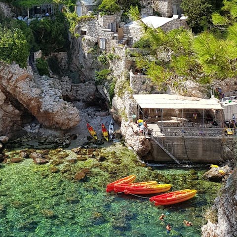 Explore the nearby beaches and coves nestled along the coast