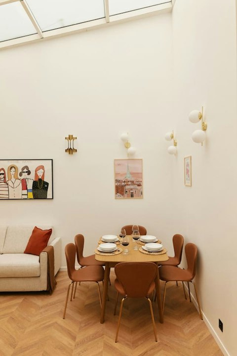 Dine beneath a glass roof in the heart of the Marais