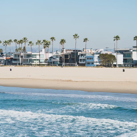 Spend the day at Venice Beach, just a thirteen-minute walk away
