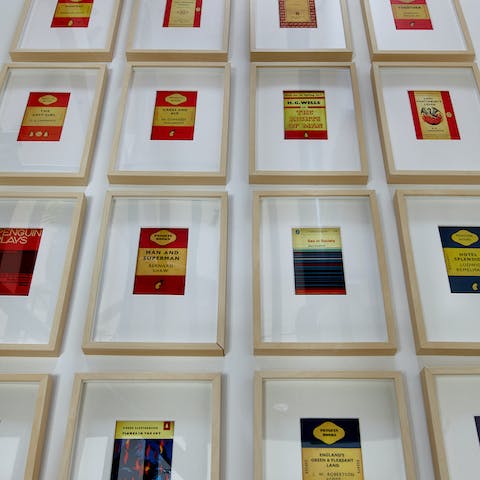 Admire the unique works of art on the walls