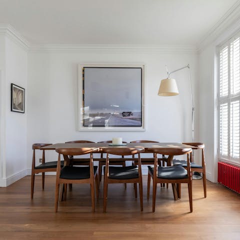 Enjoy leisurely evenings at home or wander to a local restaurant