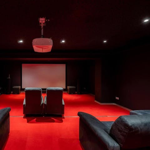 Enjoy family movie night in the home cinema