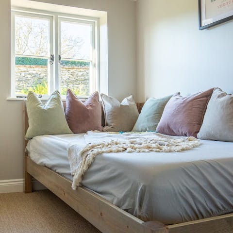 Take a nap on the cosy bed in the day room after a long day of horse riding
