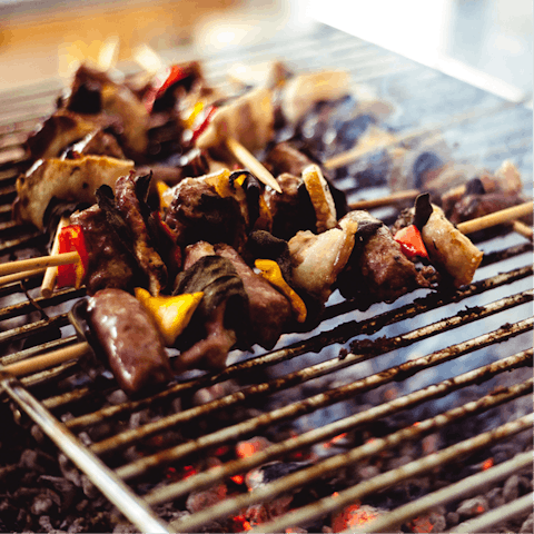 Head out to your private patio for a barbecue on a balmy afternoon