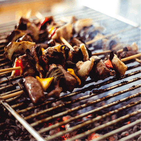 Head out to your private patio for a barbecue on a balmy afternoon