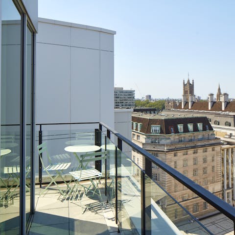 Soak up some sun on the stylish terrace