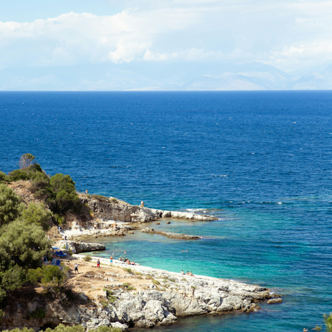 Go snorkelling at Segounia Rocky Beach, just five minutes away