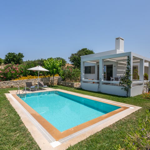 Pass countless hours swimming and playing games in the private pool