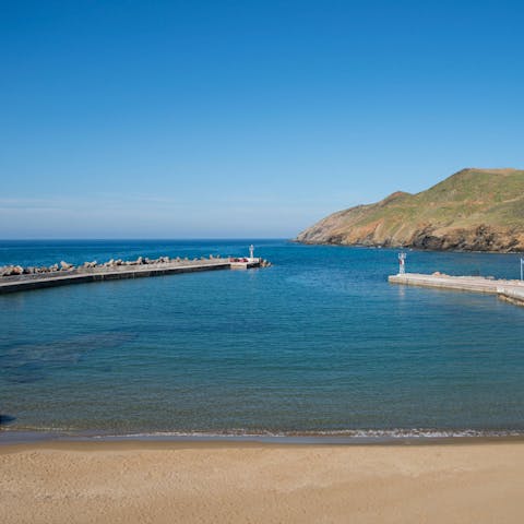 Stroll down to Panormo's sandy beach, only 300 metres away, and swim in the Cretan Sea