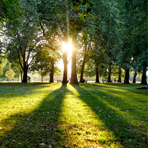 Enjoy a relaxing stroll through nearby Hyde Park