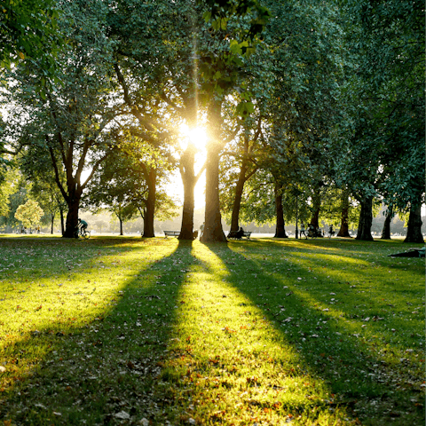 Enjoy a relaxing stroll through nearby Hyde Park