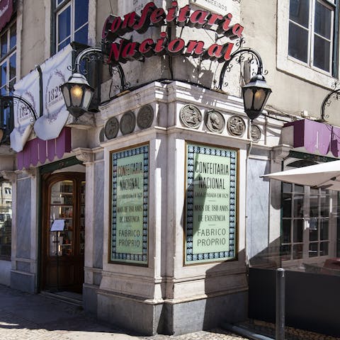 Pick up sweet treats from Confeitaria Nacional, the oldest bakery in Lisbon