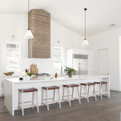 Show off your best cheffy skills – you'll have an audience