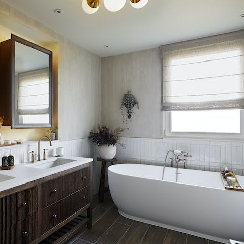 Treat yourself to a bubble bath and get rid of the last bit of tension