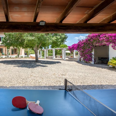 Round up worthy competitors and play a few rounds of table tennis