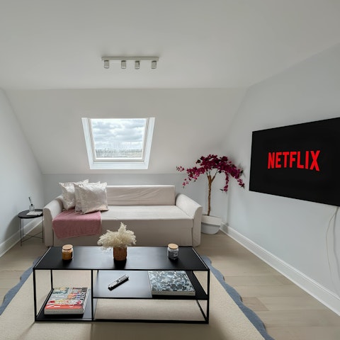 Settle down for a movie night after a busy day of sightseeing