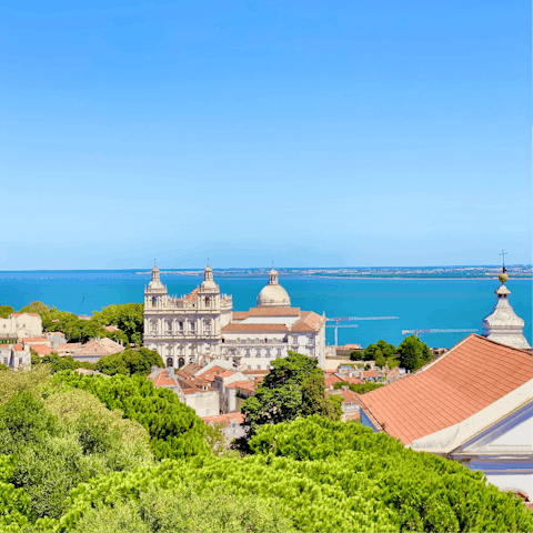 Visit the historic Castelo de São Jorge, your apartment is next to it